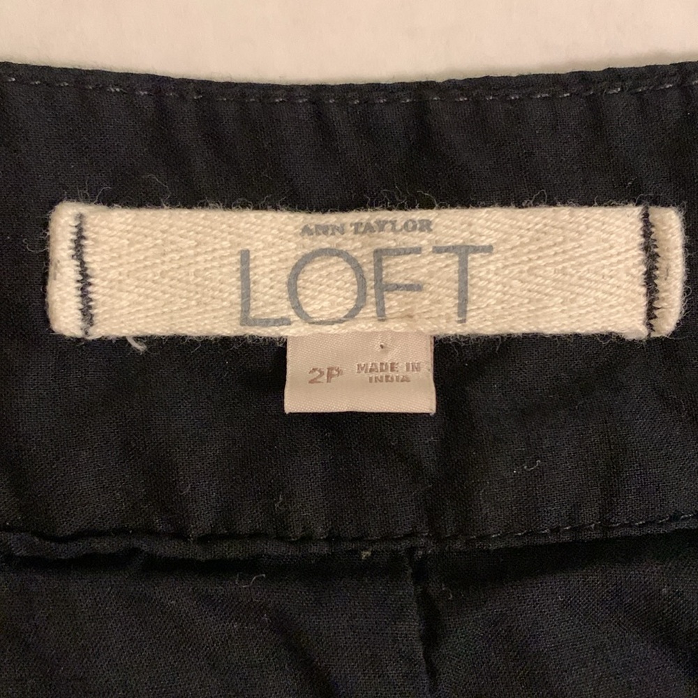 Ann Taylor Loft Black Eyelet A- Line Skirt Size 2 Petite - Picture 4 of 5